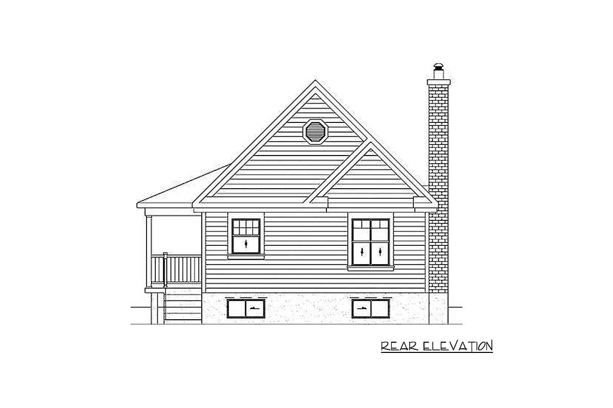 Plan 80555PM: Simple One Bedroom Cottage - Image #11 - Cottage, Mountain, Vacation