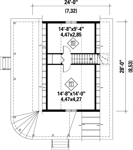 Plan 80559PM: Cute Country Cottage - Floor Plan - 2nd Floor - Cottage, Country