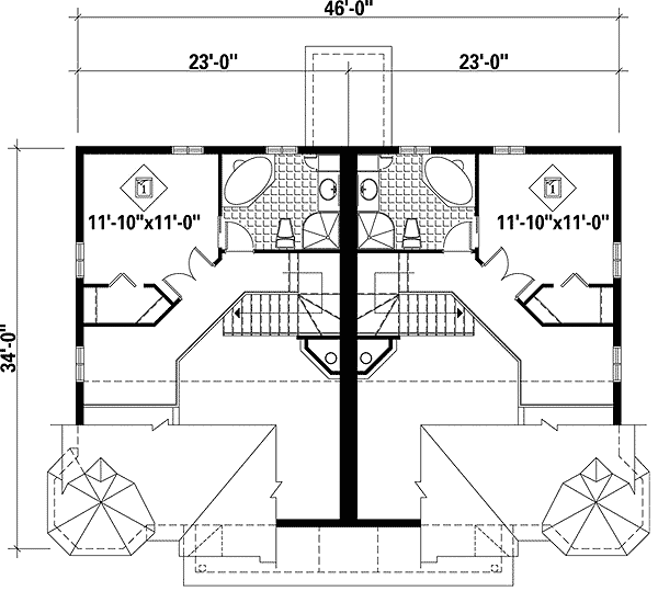 Plan 80579PM: Two Family Home Plan - Floor Plan - 2nd Floor