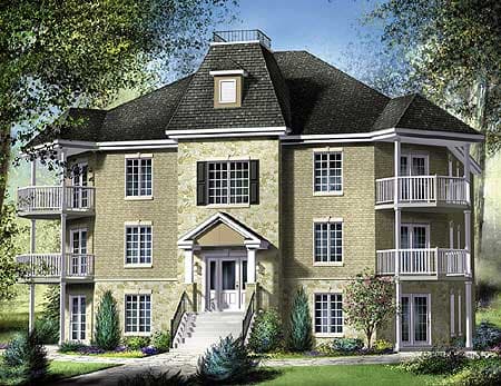 Plan image - 80591PM:6 Unit House Plan with 2 Bed 1 Bath Units On Each Floor - 1266 Sq Ft Each Unit