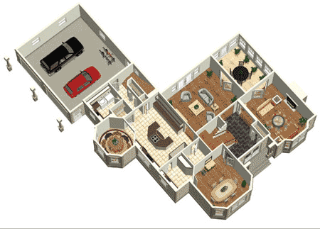 Plan 80617PM: Traditional Victorian House Plan with Rear 2-Stall Garage - Floor Plan - Main Level - Traditional, Victorian