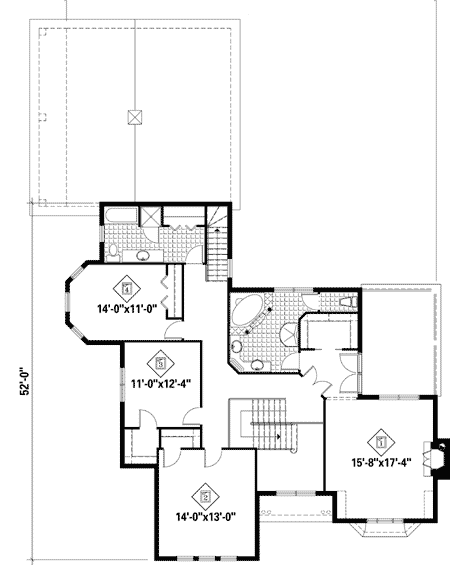 Plan 80617PM: Traditional Victorian House Plan with Rear 2-Stall Garage - Floor Plan - 2nd Floor - Traditional, Victorian