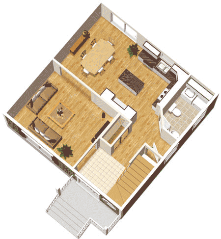 Plan 80635PM: Lovely Narrow Lot House Plan - Floor Plan - Main Level - Traditional