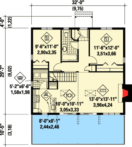 Plan 80641PM: Cottage House Plan with Views - Floor Plan - Main Level - Cottage, Mountain, Vacation