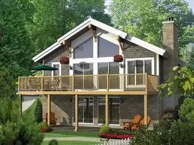Cottage House Plan with Views