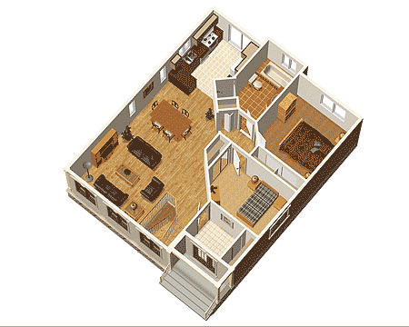 Plan 80650PM: Compact Cottage Home Plan - Floor Plan - Main Level - Cottage, Country, Traditional