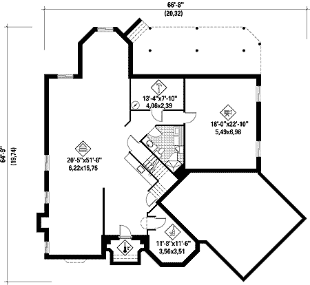 Plan 80652PM: European Elegance - Floor Plan - Basement - European, French Country