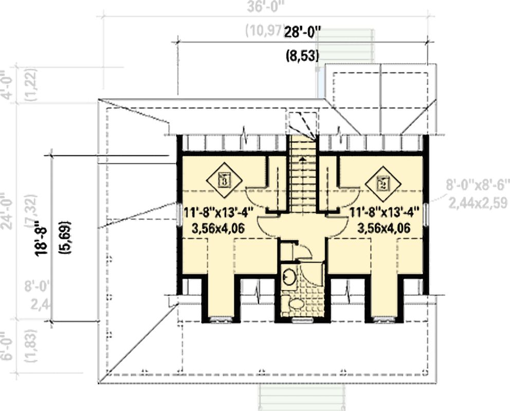 Plan 80660PM: Two-Story Cottage House Plan - Floor Plan - 2nd Floor - Cottage, Country