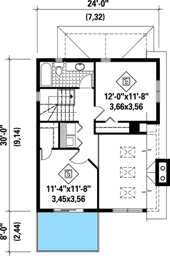Plan 80681PM: Vacation Cottage with Solarium - Floor Plan - 2nd Floor - Contemporary, Vacation