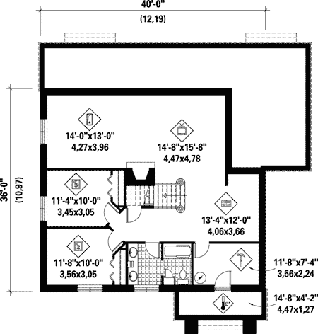 Plan 80688PM: Loaded Lower Level - Floor Plan - Basement - European, Tudor