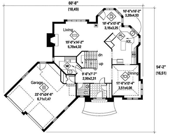Plan 80715PM: Stone Mansion - Floor Plan - Main Level - European
