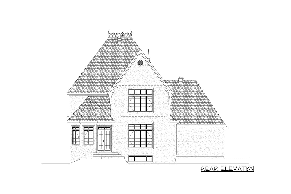 Plan 80716PM: Stylish European Home Plan - Image #4 - European