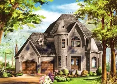 Stylish European Home Plan