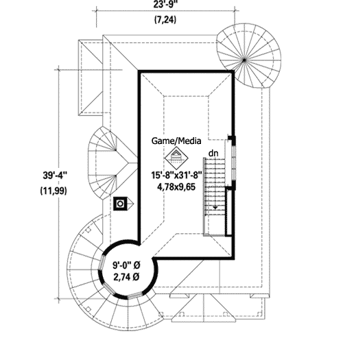 Plan 80723PM: Glorious Turret - Floor Plan - 3rd Floor - Victorian