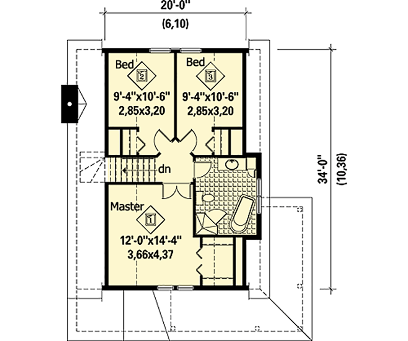 Plan 80730PM: Two-Story Craftsman Cottage - Floor Plan - Second Floor - Craftsman, Northwest