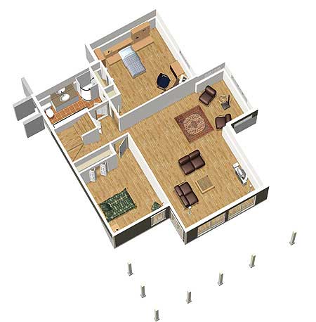 Plan 80745PM: Sloping Lot Beauty - Floor Plan - Basement - Country, Mountain, Vacation