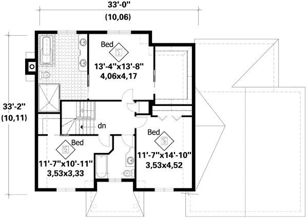 Plan 80750PM: Stately Stucco - Floor Plan - 2nd Floor - European, Traditional
