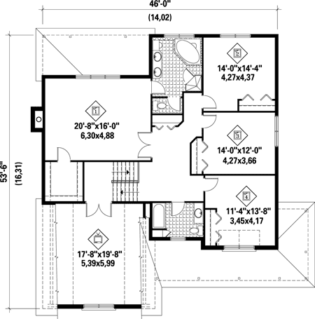 Plan 80754PM: 4 Bedroom Farmouse With Stone Facade - Floor Plan - 2nd Floor - Farmhouse, Traditional