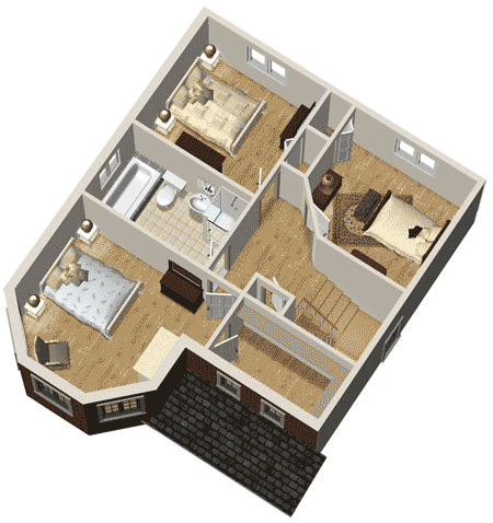 Plan 80757PM: Narrow Lot 2 Story Victorian House Plan - Floor Plan - 2nd Floor - Victorian