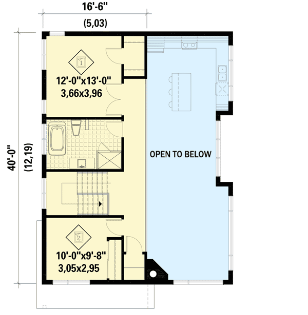 Plan 80772PM: Vacation Retreat - Floor Plan - 2nd Floor - Coastal, Contemporary, Mountain, Vacation