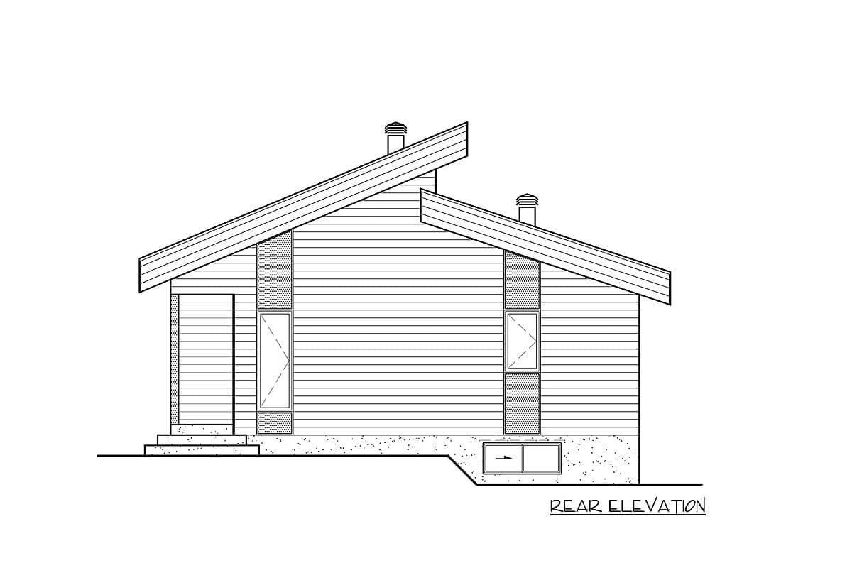 Plan 80774PM: Contemporary Vacation Getaway - Image #5 - Contemporary, Cottage, Mid Century Modern, Modern, Vacation
