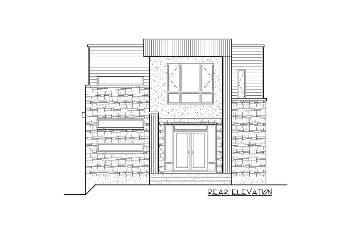 Plan 80776PM: Contemporary House Plan with Master Deck - Image #4 - Contemporary, Modern