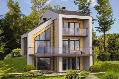 Narrow Lot Contemporary House Plan