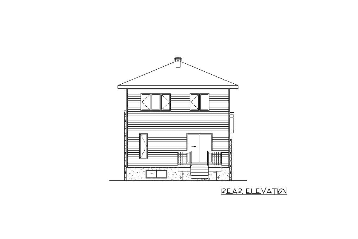 Plan 80784PM: Compact Two-Story Contemporary House Plan - Image #9