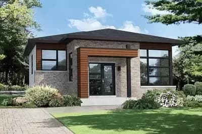 Two Bedroom Modern House Plan