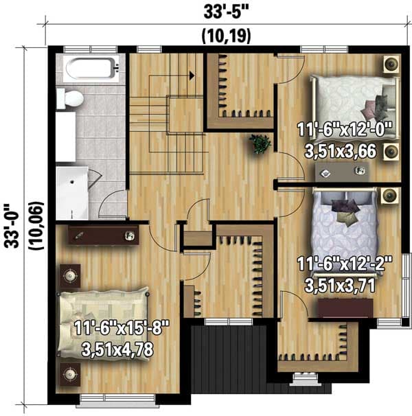 Plan 80806PM: Two-Story Contemporary House Plan - Floor Plan - 2nd Floor - Contemporary, Modern