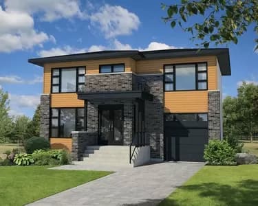 Narrow Lot Contemporary House Plan