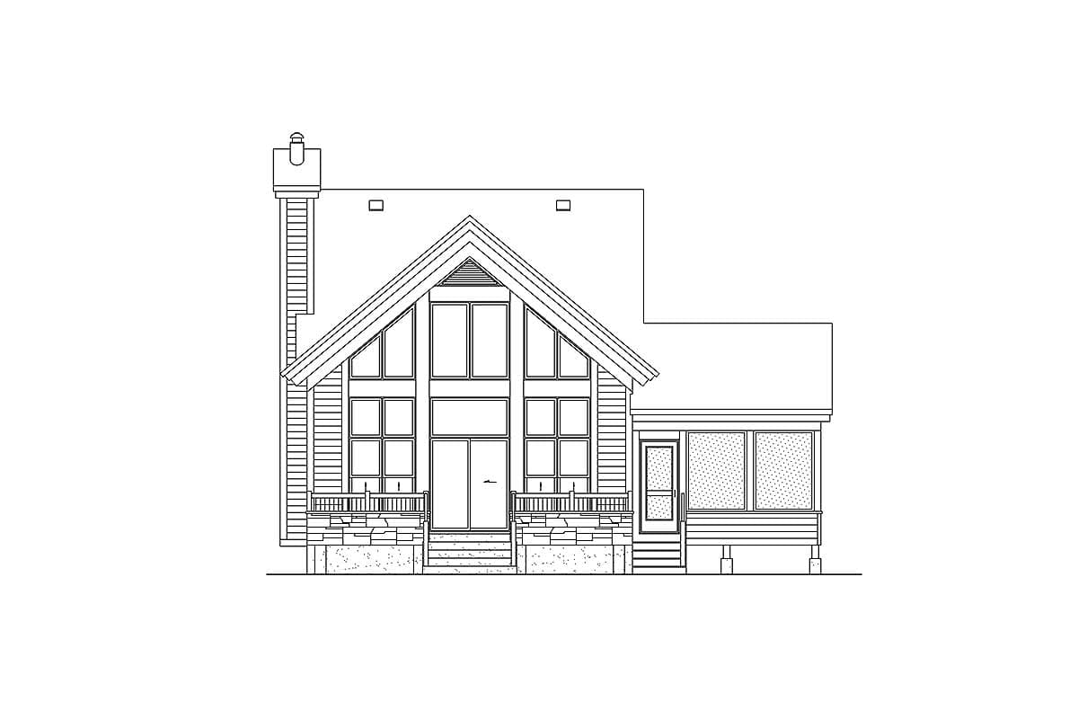 Plan 80817PM: 2-Story Cottage with 3-Season Screened Porch - Image #4 - Cottage, Country, Mountain, Rustic, Vacation