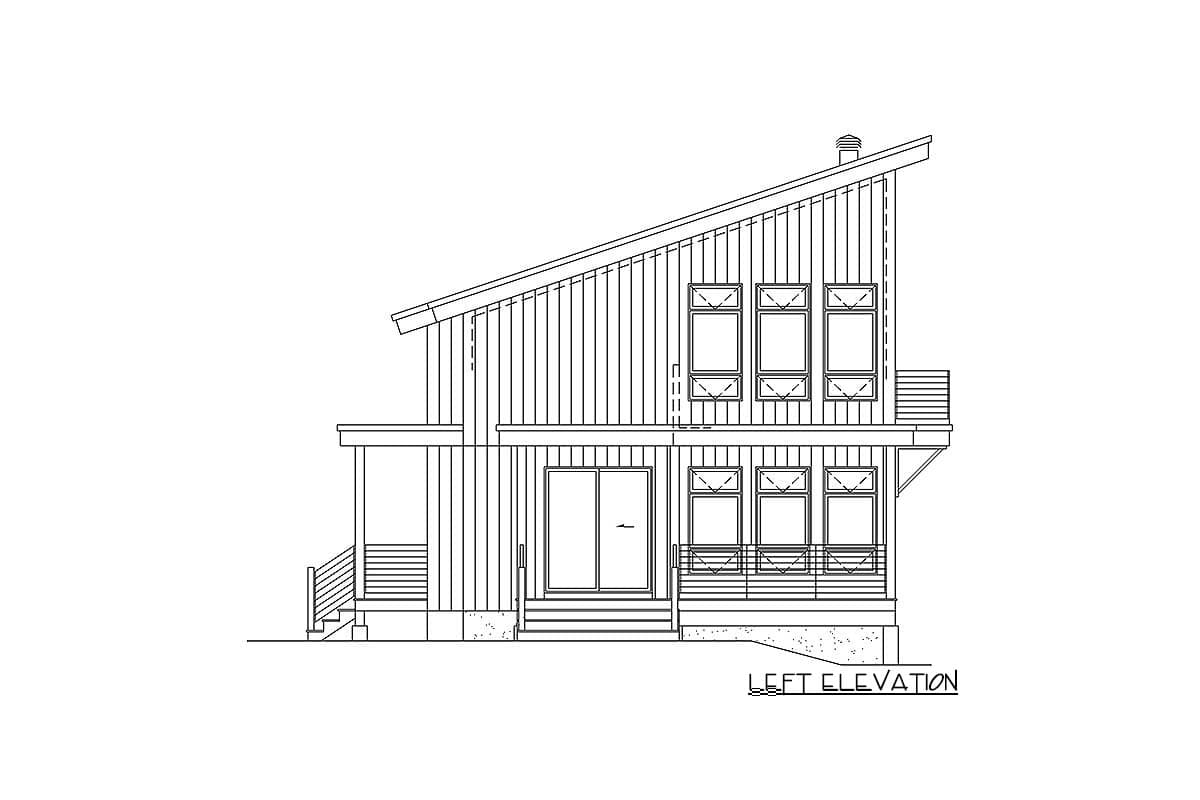 Plan 80818PM: Compact Vacation House Plan - Image #5 - Modern, Mountain, Vacation