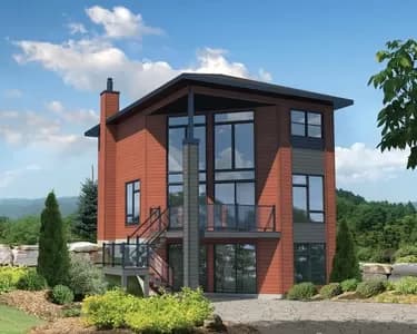 Two Bedroom Contemporary House Plan