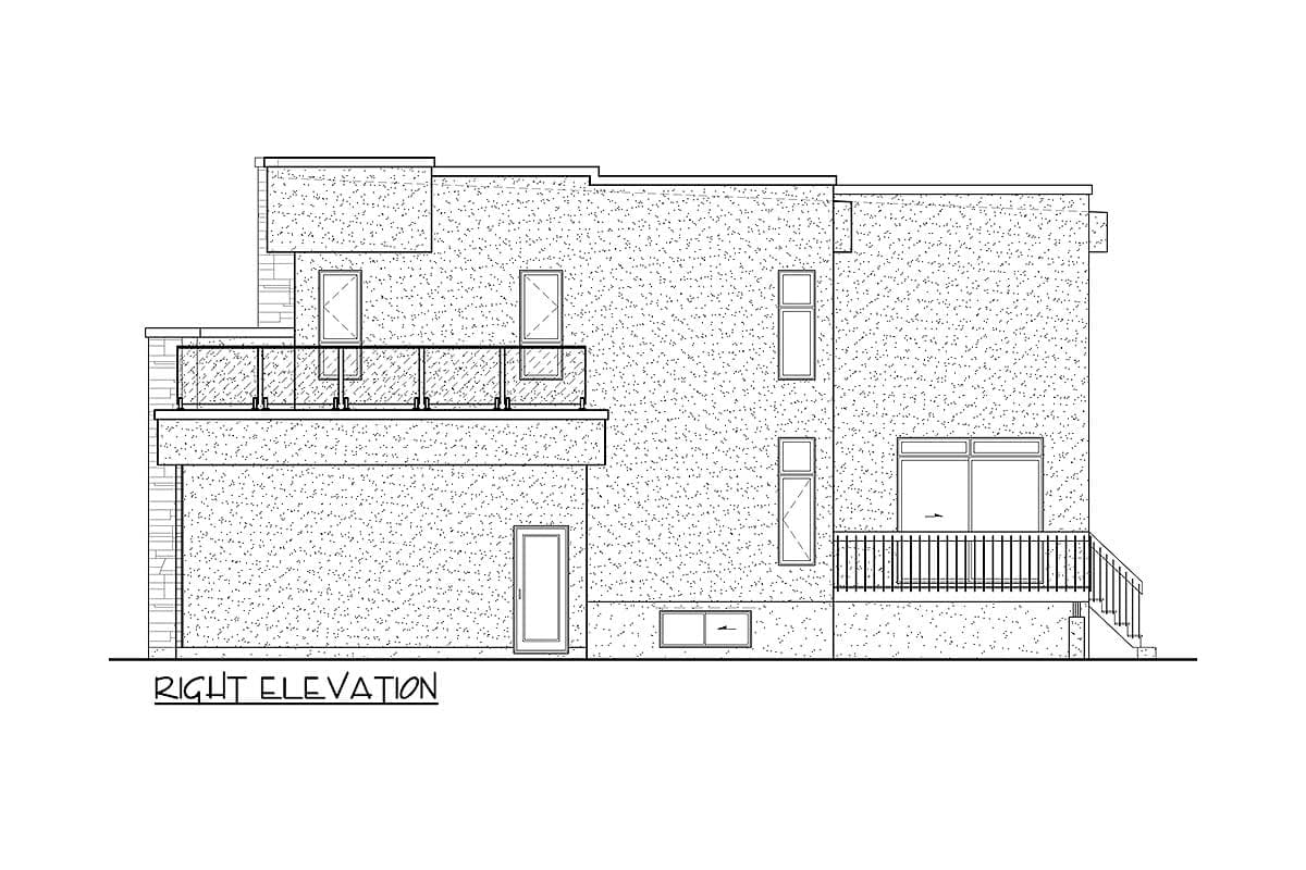Plan 80826PM: Modern House Plan with Master Suite with Wrap-Around Deck - 2370 Sq Ft - Image #7 - Contemporary, Mid Century Modern, Modern