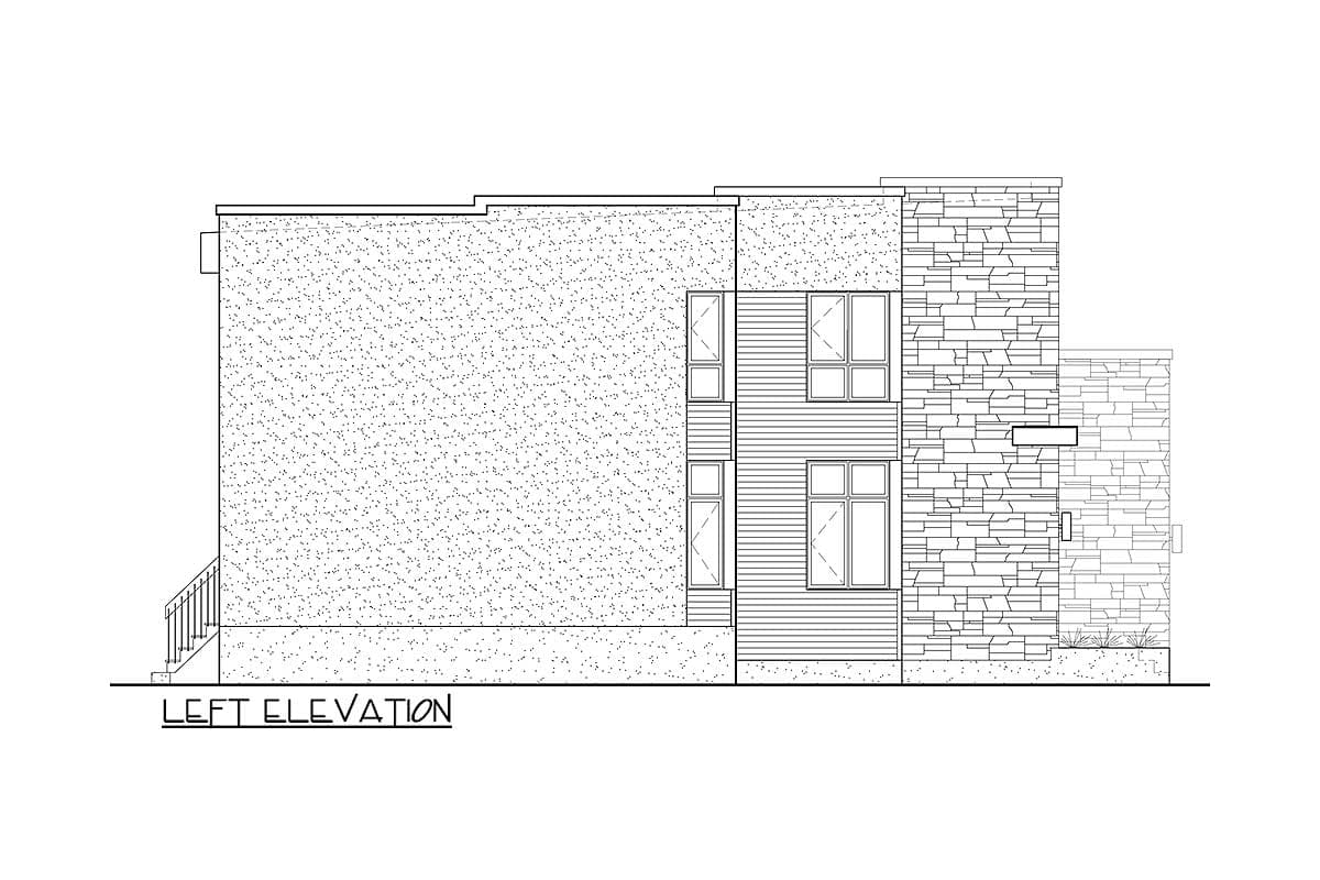 Plan 80826PM: Modern House Plan with Master Suite with Wrap-Around Deck - 2370 Sq Ft - Image #6 - Contemporary, Mid Century Modern, Modern