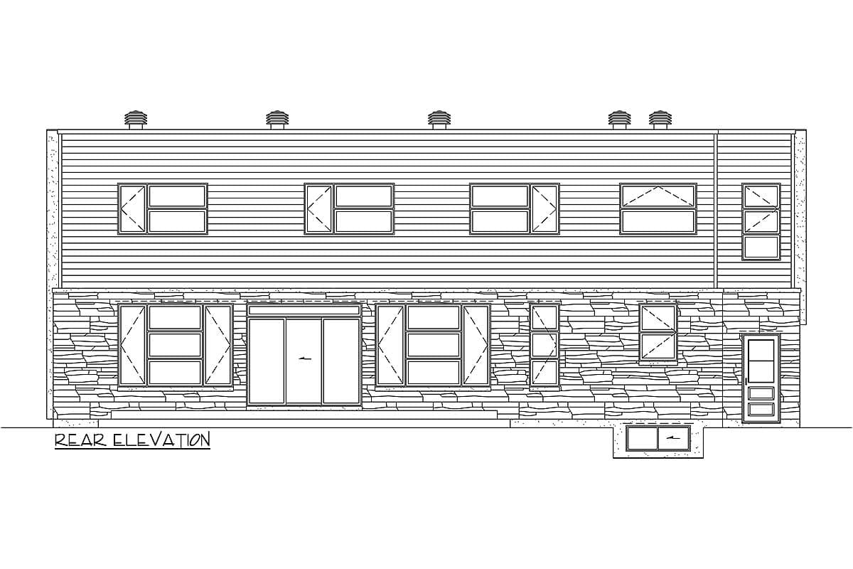 Plan 80828PM: 4 Bed Modern House Plan with Master Deck - Image #4 - Mid Century Modern, Modern
