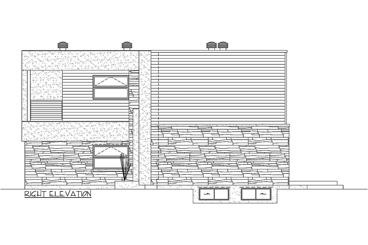 Plan 80828PM: 4 Bed Modern House Plan with Master Deck - Image #5 - Mid Century Modern, Modern