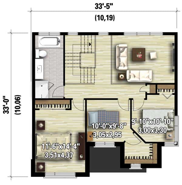 Plan 80830PM: Open Concept Modern House Plan - Floor Plan - 2nd Floor - Contemporary, Modern