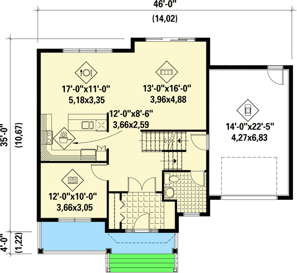 Plan 80836PM: Wonderful Open Floor Plan - Floor Plan - Main Level - Country, Farmhouse