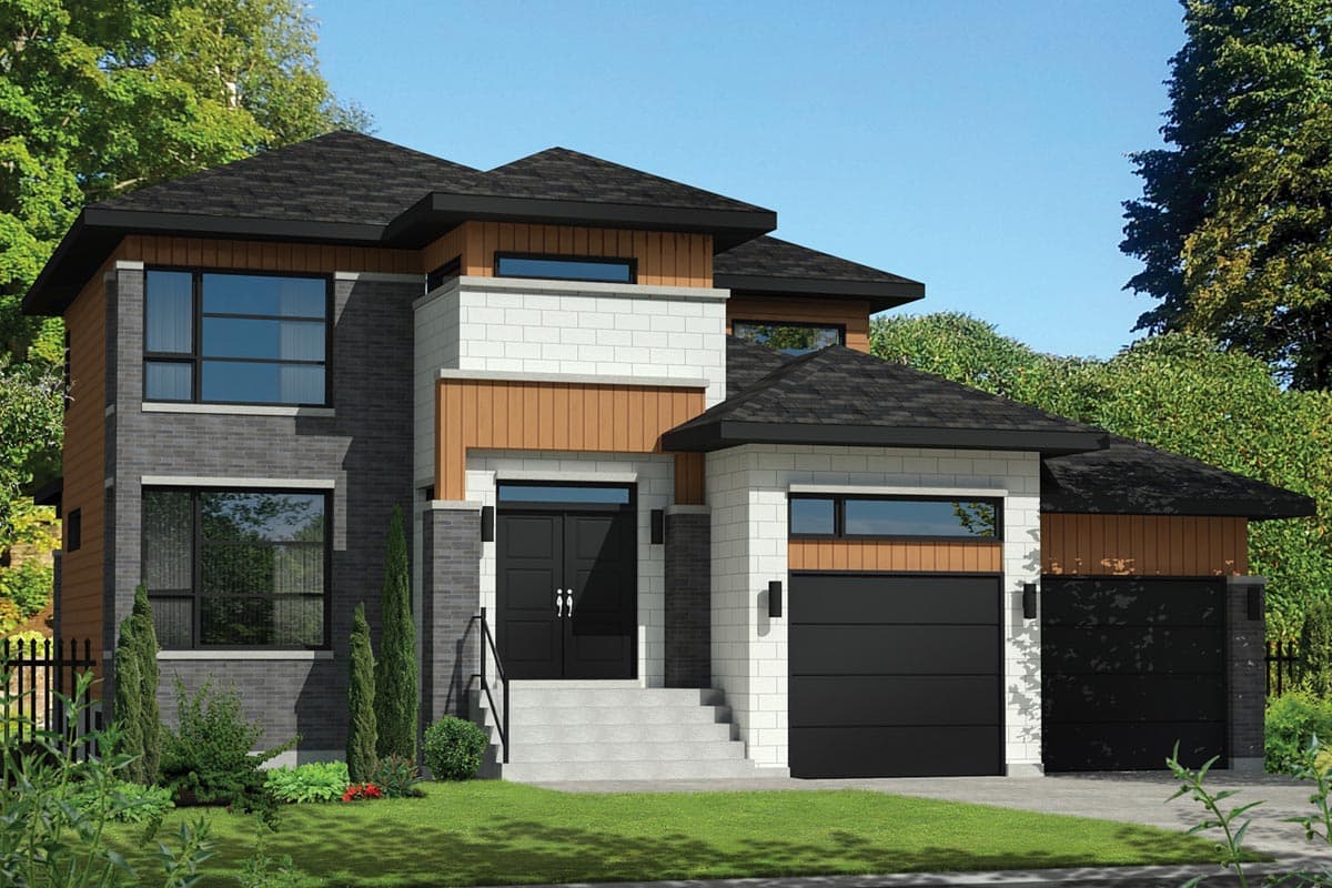 Plan 80840PM: Multi-Level Modern House Plan - Image #8 - Modern, Northwest