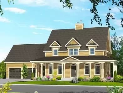 Country House Plan with Wrap-Around Porch