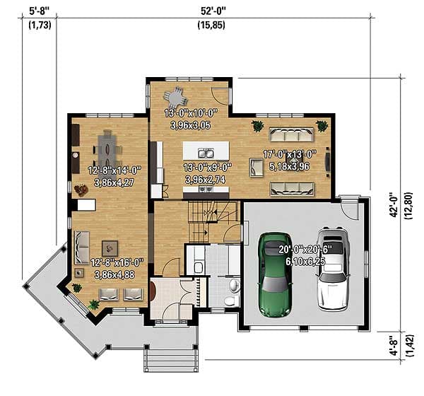 Plan 80849PM: Rustic Farmhouse House Plan - Floor Plan - Main Level - Country, Farmhouse