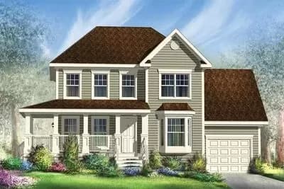 Traditional Two-Story with Wrap-Around Porch
