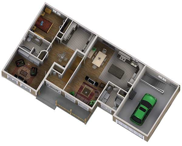 Plan 80857PM: Craftsman House Plan with In-Law Accommodations - Floor Plan - Main Level - Craftsman, Northwest