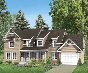 Craftsman House Plan with In-Law Accommodations