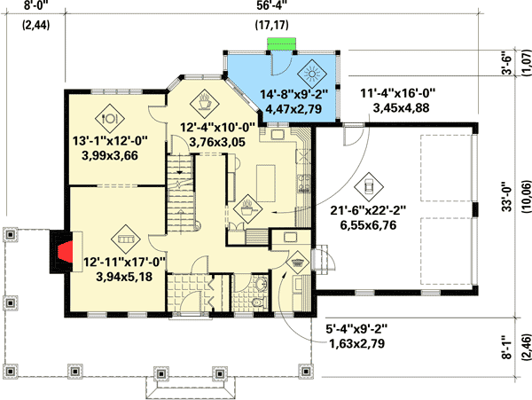 Plan 80860PM: Classic Traditional House Plan - Floor Plan - Main Level - Farmhouse, Georgian, Traditional