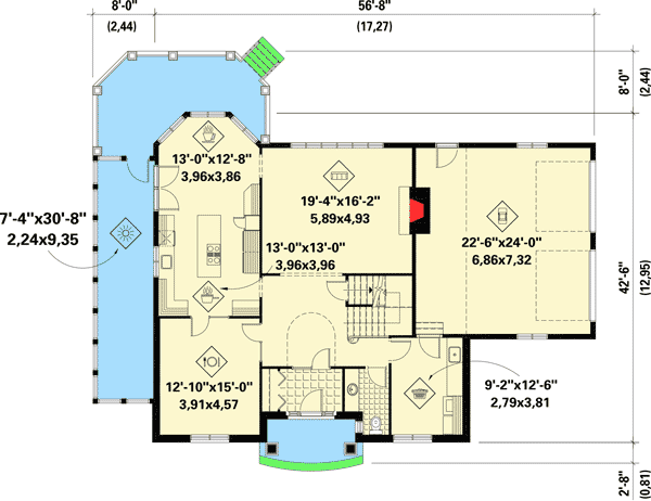 Plan 80861PM: Elegant Traditional House Plan - Floor Plan - Main Level - European, Traditional