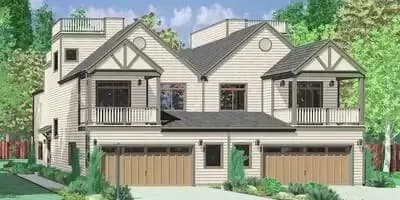 Duplex with Sky Decks