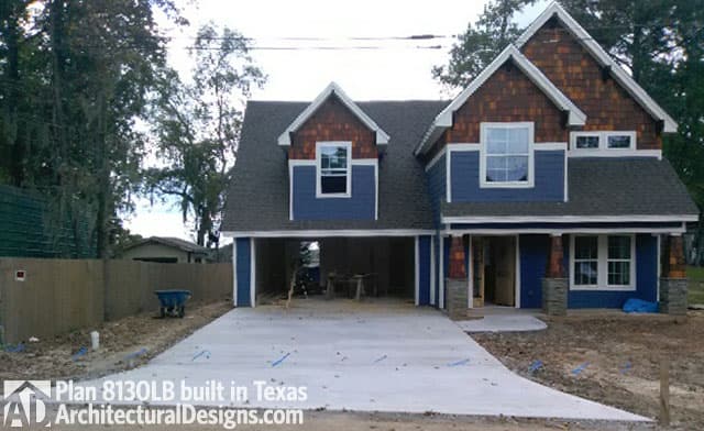 build gallery item - House Plan 8130LB comes to life in Texas!